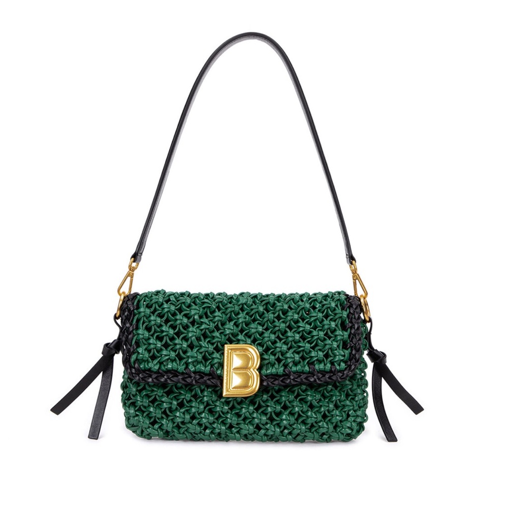 Brandon Blackwood Nia in Green & Black Hand Knit Leather w/ Removable Interior